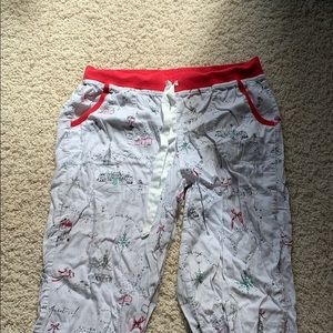 Victoria’s Secret Christmas pajama bottoms